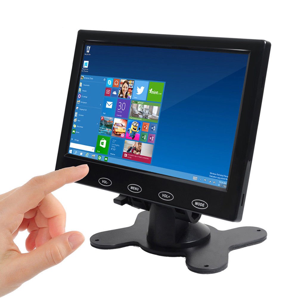 Sallybest 7 Inch Ultra Thin 16:9 Hd 800X480 Tft Lcd Color Display Headrest Monitor Touch Button Monitor Screen Support Av Hdmi V